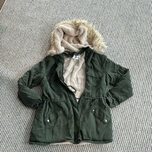 Cupcakes and cashmere winter coat. Women’s M, removable hood. SO SOFT